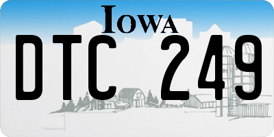 IA license plate DTC249