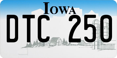 IA license plate DTC250