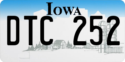 IA license plate DTC252