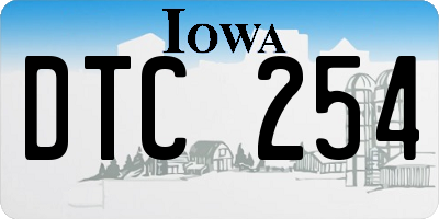 IA license plate DTC254