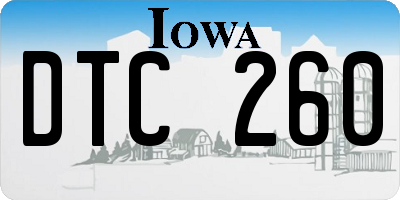IA license plate DTC260