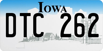 IA license plate DTC262