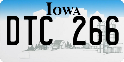 IA license plate DTC266