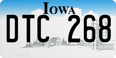 IA license plate DTC268