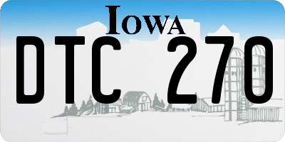IA license plate DTC270