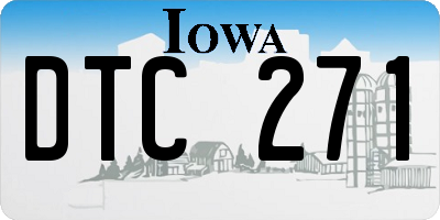 IA license plate DTC271
