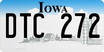 IA license plate DTC272