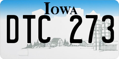 IA license plate DTC273