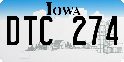 IA license plate DTC274