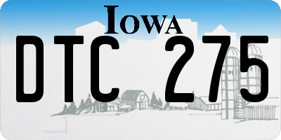 IA license plate DTC275