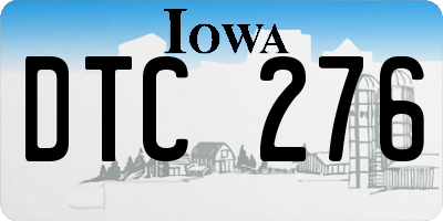 IA license plate DTC276