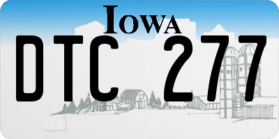 IA license plate DTC277