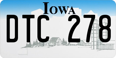 IA license plate DTC278