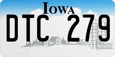 IA license plate DTC279
