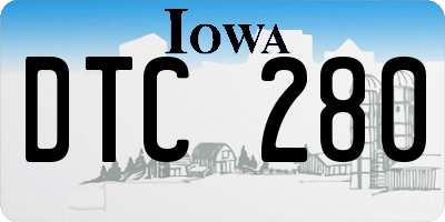 IA license plate DTC280