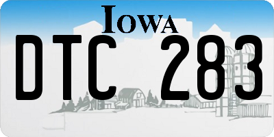 IA license plate DTC283