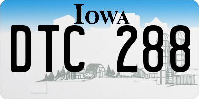 IA license plate DTC288