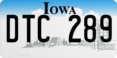 IA license plate DTC289