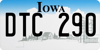 IA license plate DTC290