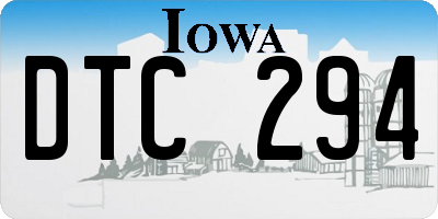 IA license plate DTC294
