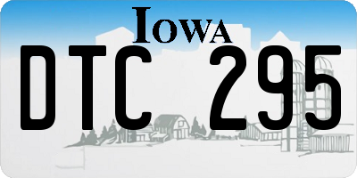 IA license plate DTC295