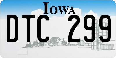 IA license plate DTC299