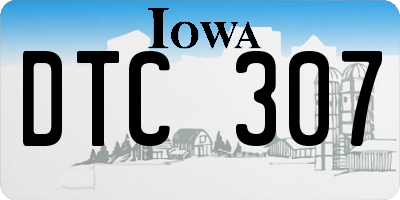 IA license plate DTC307