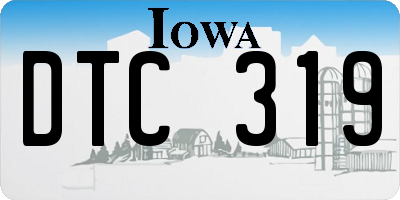 IA license plate DTC319
