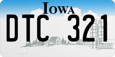 IA license plate DTC321