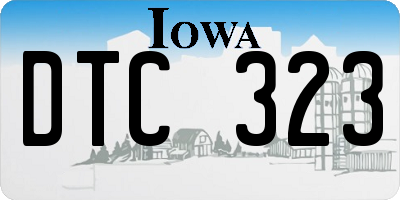 IA license plate DTC323