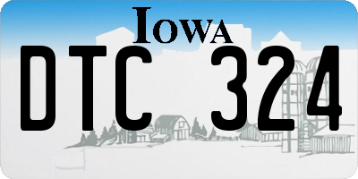 IA license plate DTC324