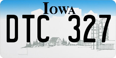 IA license plate DTC327