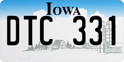 IA license plate DTC331
