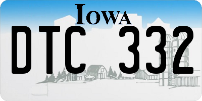 IA license plate DTC332