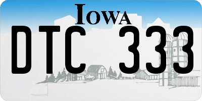 IA license plate DTC333