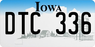 IA license plate DTC336