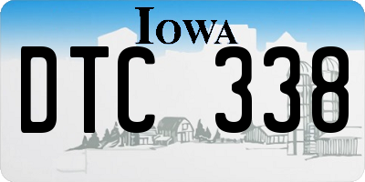 IA license plate DTC338