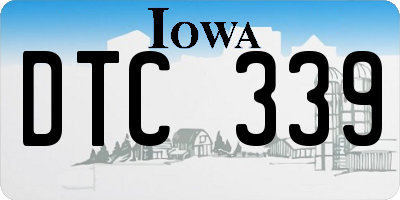 IA license plate DTC339
