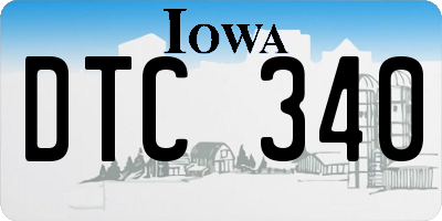 IA license plate DTC340