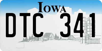 IA license plate DTC341