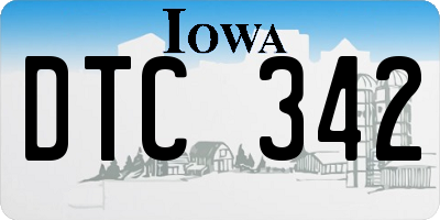 IA license plate DTC342
