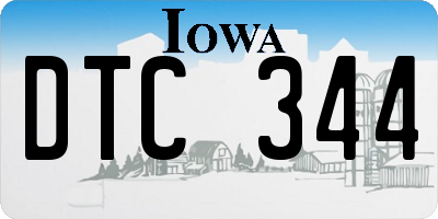 IA license plate DTC344