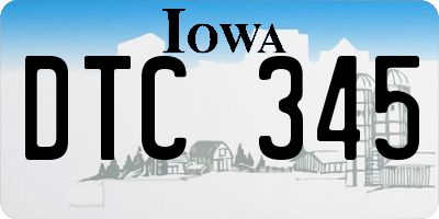 IA license plate DTC345