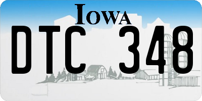 IA license plate DTC348