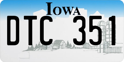 IA license plate DTC351