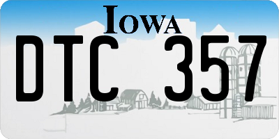 IA license plate DTC357