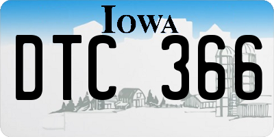 IA license plate DTC366