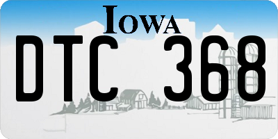 IA license plate DTC368