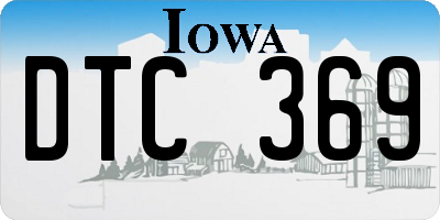IA license plate DTC369