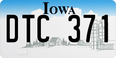 IA license plate DTC371